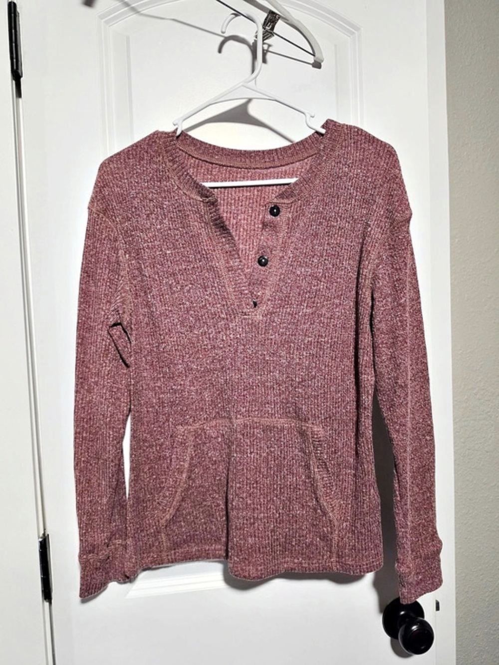 V Neck Henley Shirt